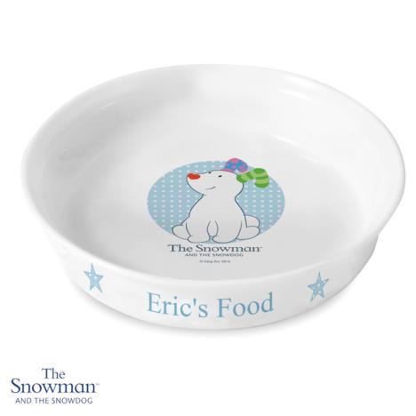 Personalised The Snowdog Blue Pet Bowl £14.99